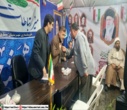 حضور مدیرکل منابع طبیعی استان مازندران و هئیت همراه در میز ارتباطات مردمی تجمعات شبانه در میدان امام حسین(ع) ساری