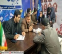 حضور مدیرکل منابع طبیعی استان مازندران و هئیت همراه در میز ارتباطات مردمی تجمعات شبانه در میدان امام حسین(ع) ساری