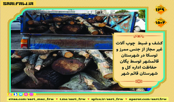 کشف و ضبط چوب آلات قاچاق جنگلی در شهرستان قائمشهر