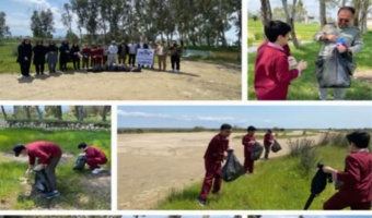 پاکسازی نوار ساحلی به مناسبت روز جهانی زمین پاک در شهرستان گلوگاه