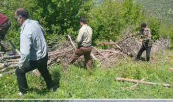 اراضی ملی به مساحت تقریبی ۶۰۰۰ مترمربع در حوزه استحفاظی کیاسر رفع تصرف شد