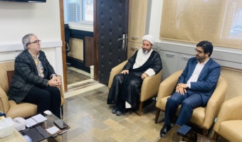دیدار حجت‌الاسلام رضا راهدار با سید علی‌اصغر موسوی، مشاور استاندار مازندران