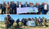 کاشت نهال در هفته گرامیداشت شهید در گلوگاه با حضور فرماندار