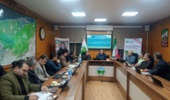 حضور بابایی کارنامی و مدیرکل منابع طبیعی استان در جلسه پیگیری و تعیین تکلیف وضعیت عقد قرارداد مجریان شرکت های حفاظتی