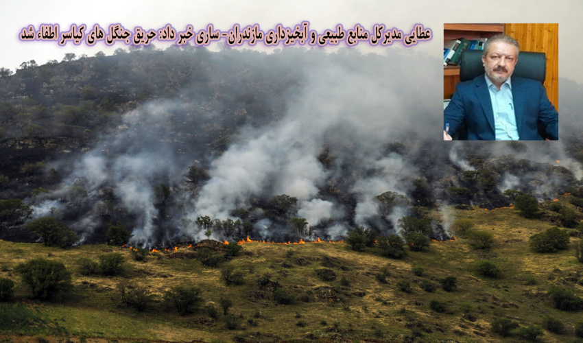 عطایی مدیرکل منابع طبیعی و آبخیزداری مازندران- ساری خبر داد: حریق جنگل های کیاسر اطفاء شد