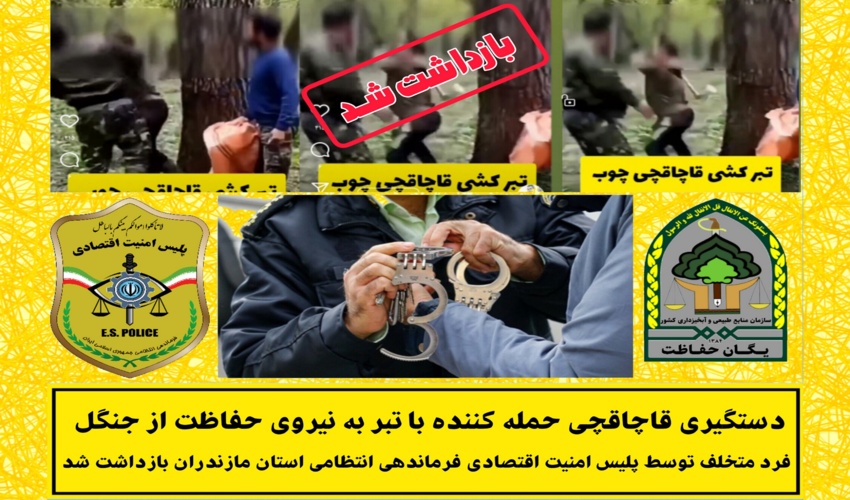 فرد متخلف و  حمله کننده به نگهبان پارک جنگلی در ایزدشهر دستگیر شد