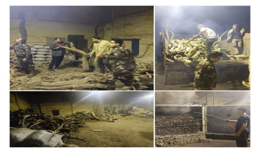 پلمپ کارگاه غیرمجاز کوره ذغال در شهرستان ساری 