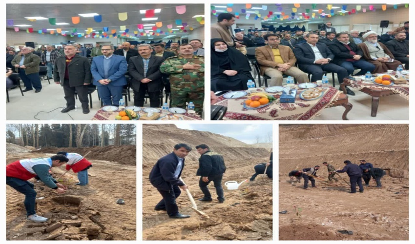 مراسم جشن روز درختکاری در کارخانه سیمان نکا برگزار شد