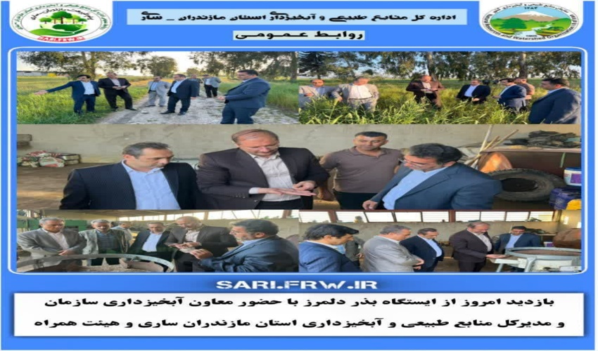 بازدید  معاون  آبخیزداری ،مرتع و امور بیابان و  مدیر کل  دفتر امور مراتع سازمان   از ایستگاه تولید بذور مرتعی دولمرز شهرستان میاندرود 