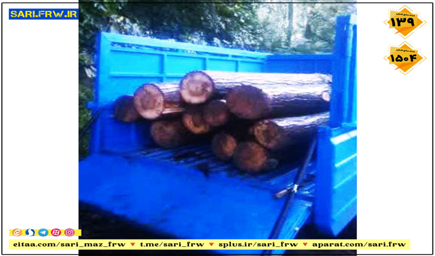 کشف و ضبط چوب آلات قاچاق  در شهرستان نور