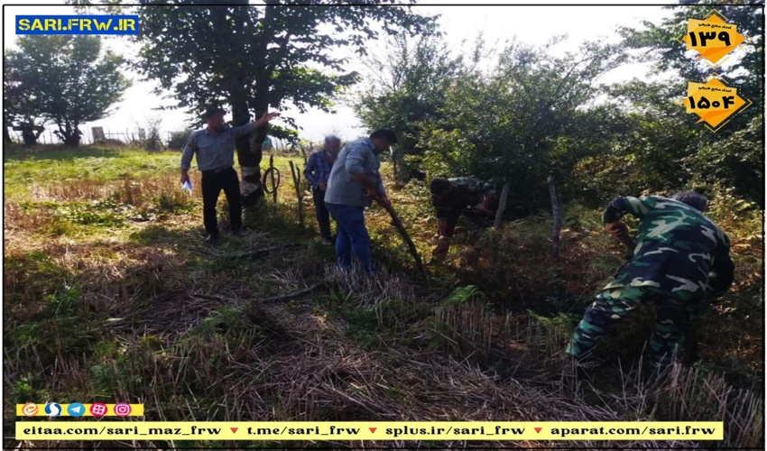 رفع تصرف از اراضی ملی در شهرستان  ساری