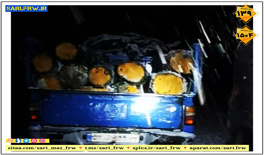 کشف و ضبط چوب آلات قاچاق جنگلی در شهرستان بابل 