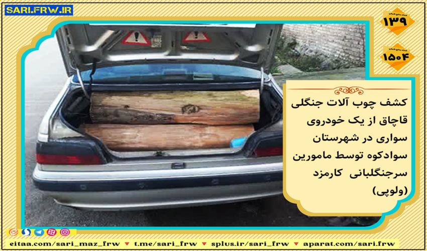 کشف و ضبط چوب آلات قاچاق جنگلی در شهرستان سوادکوه