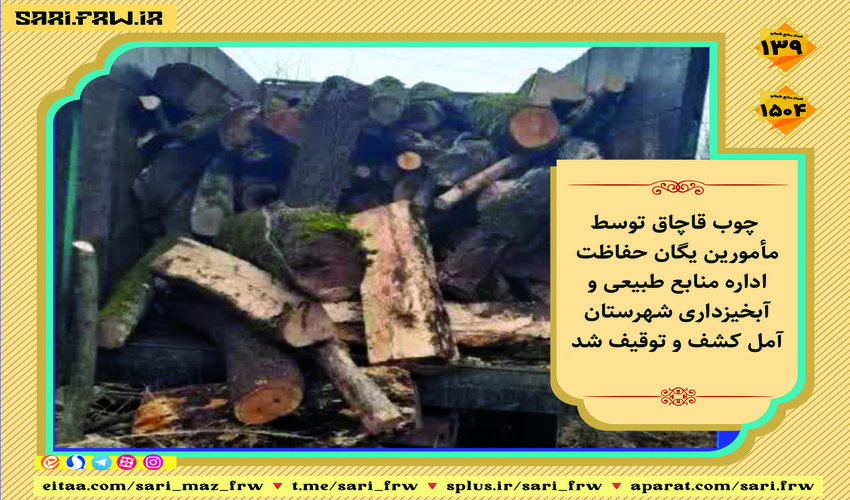  کشف چوب قاچاق در آمل