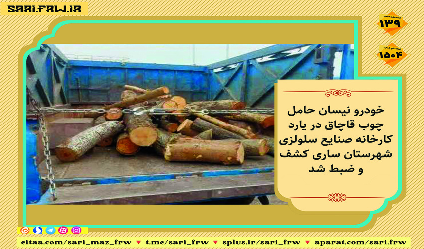 کشف و ضبط چوب آلات قاچاق جنگلی در شهرستان ساری