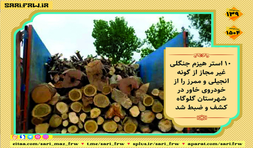کشف وضبط محمولات غیر مجاز جنگلی درشهرستان گلوگاه 